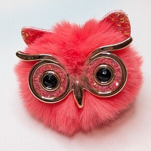 NWOT Owl Fuzzy Keychain=